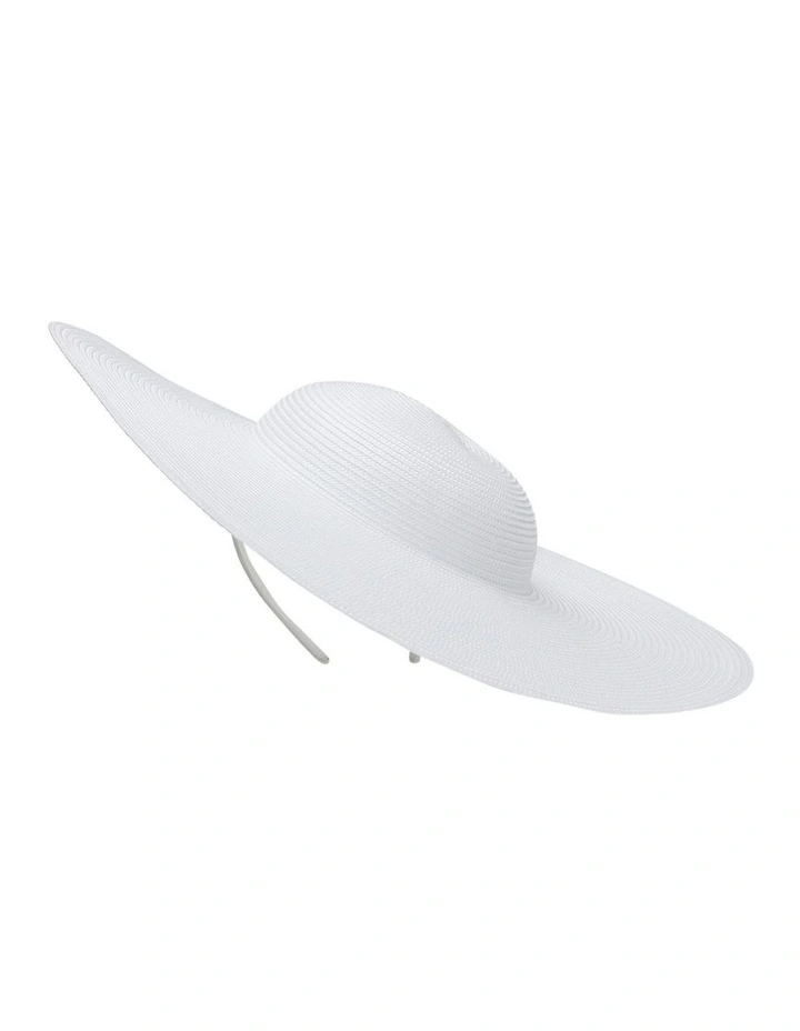 Mona Plate Racewear Hat in White image 1