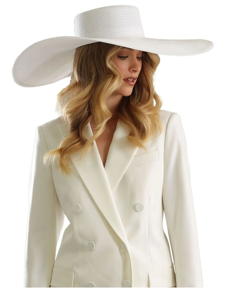 Savannah Racewear Boater in White image 2