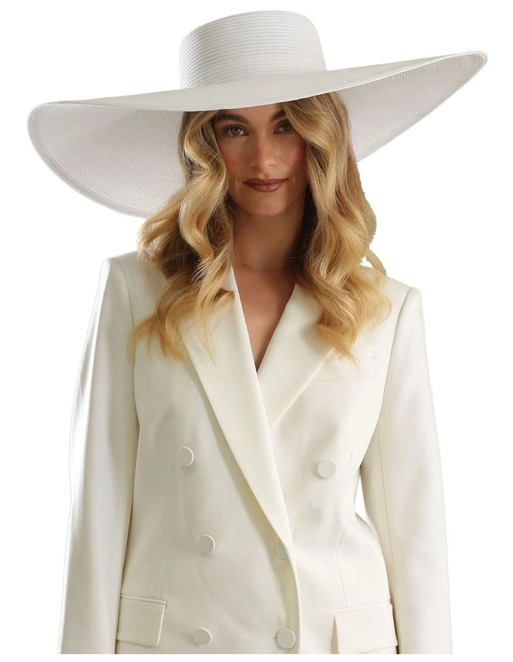 Savannah Racewear Boater in White image 3