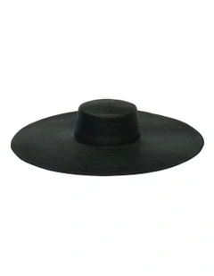Savannah Boater Racewear Hat in Black