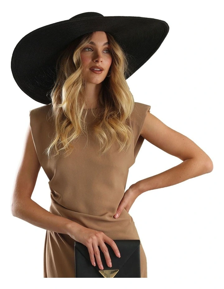 Savannah Boater Racewear Hat in Black image 2