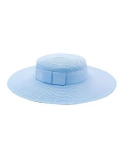 Macy Racewear Boater Hat in Blue
