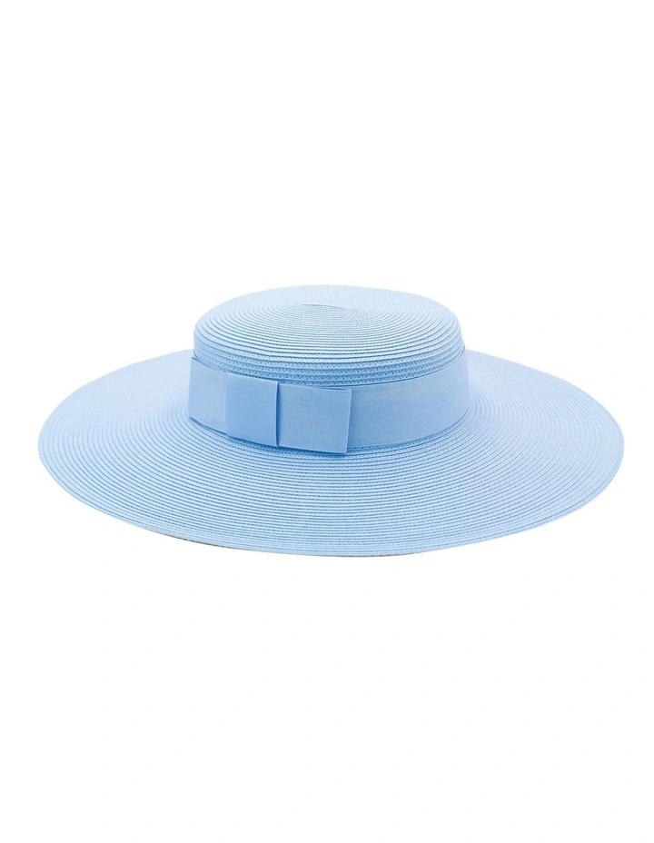 Macy Racewear Boater Hat in Blue image 1