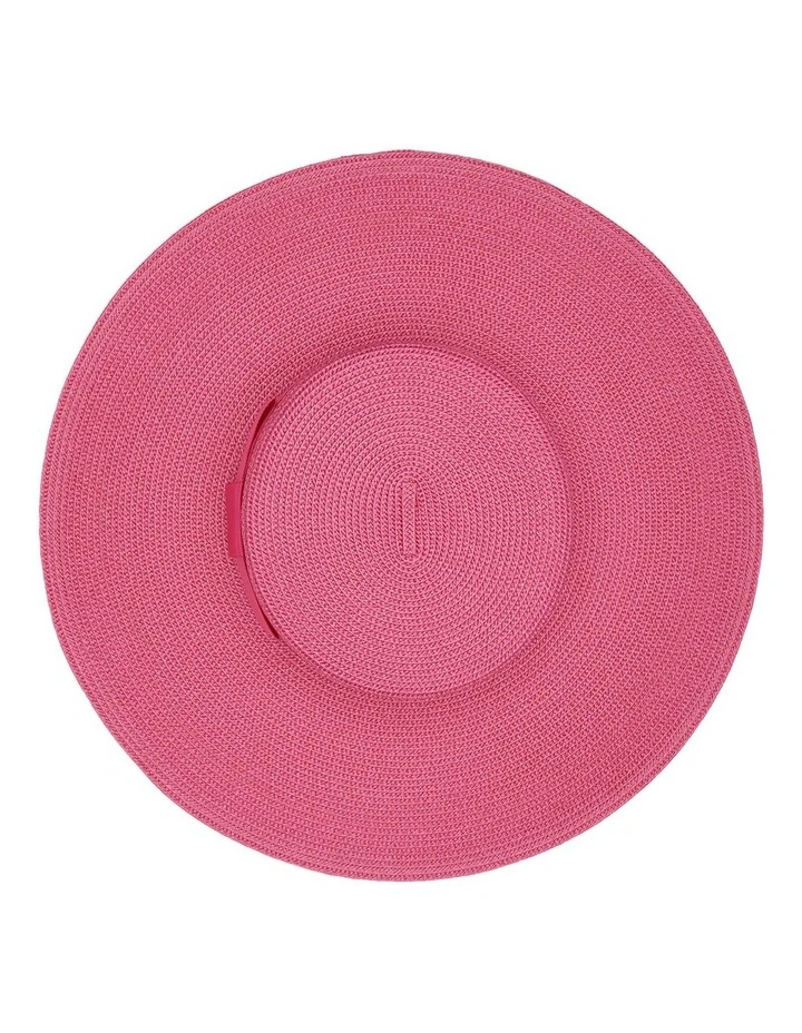 Macy Boater Racewear Hat in Hot Pink image 5