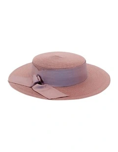 Clarke Racewear Boater in Blush Pink
