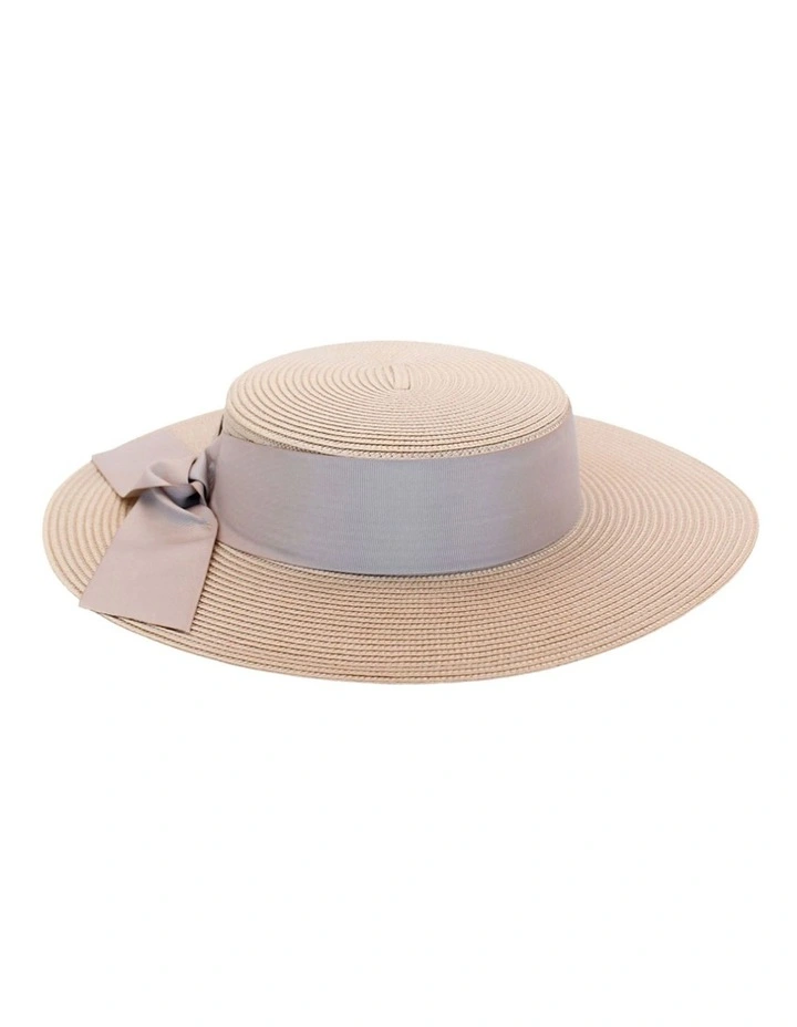 Clarke Boater Racewear Hat in Nude image 2