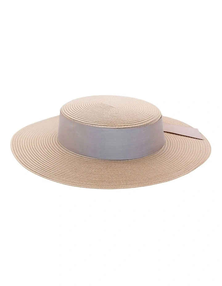 Clarke Boater Racewear Hat in Nude image 3
