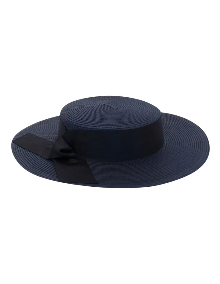 Clarke Racewear Boater in Navy Blue image 1