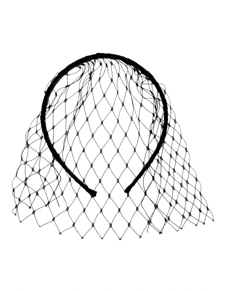 Lucia Veil Headpiece in Black image 2