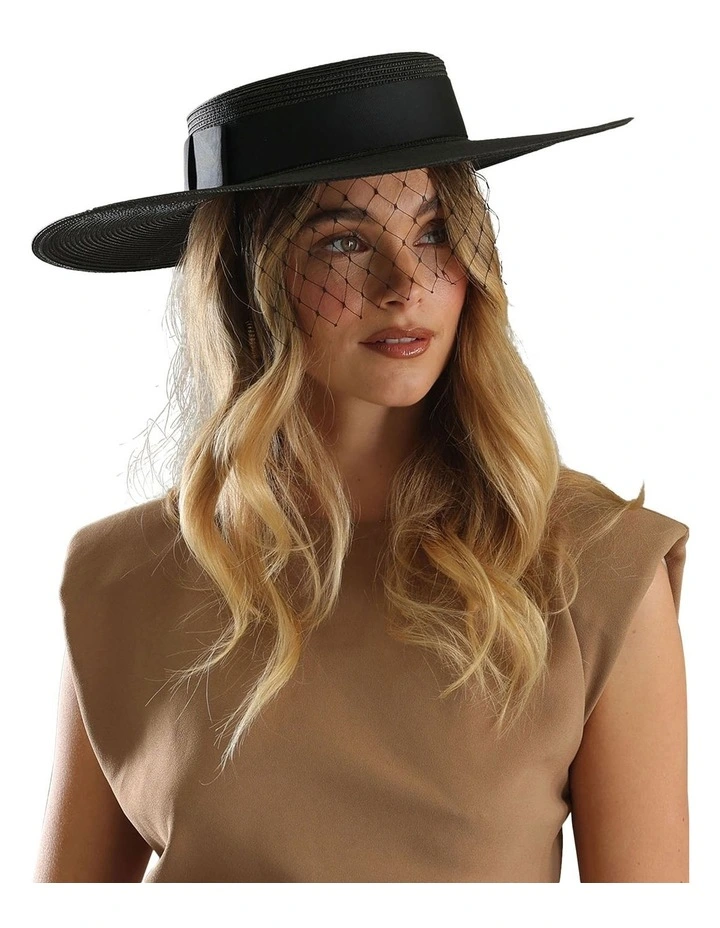 Lucia Veil Headpiece in Black image 3