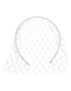 Lucia Veil Headpiece in White