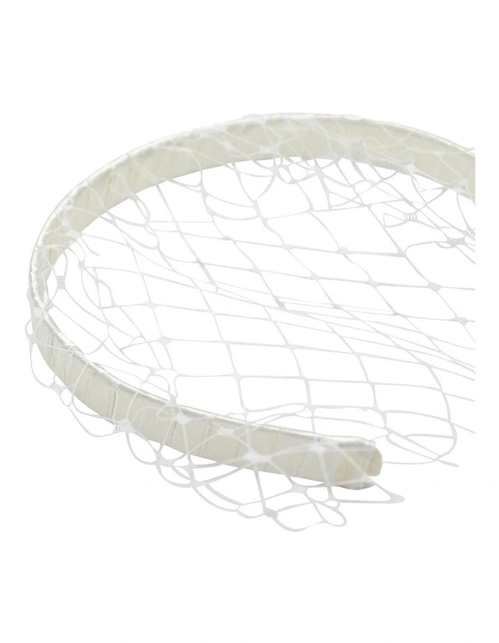 Lucia Veil Headpiece in White image 3