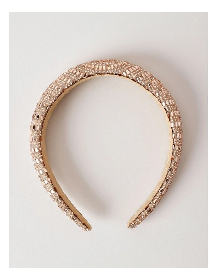 Diamonte Padded Headband in Pink image 3