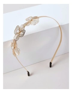 Gold Flower Headband in Gold