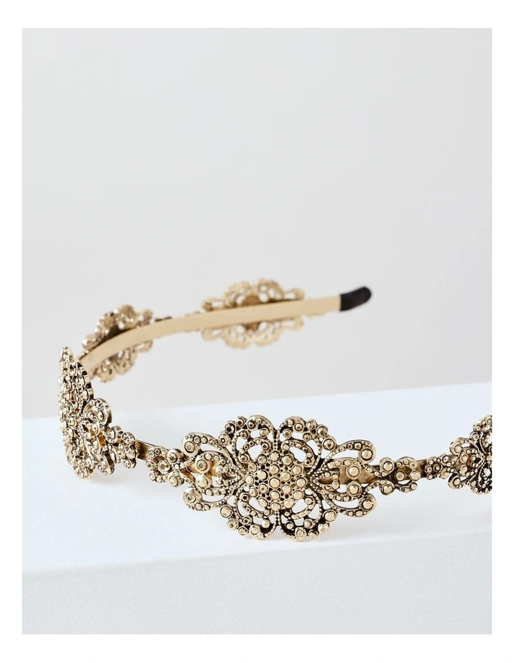 Deco Gold Headband in Gold image 3