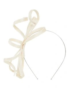 Sinamay Bow Fascinator in Cream