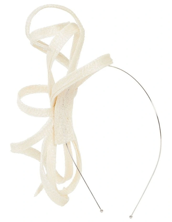 Sinamay Bow Fascinator in Cream image 2