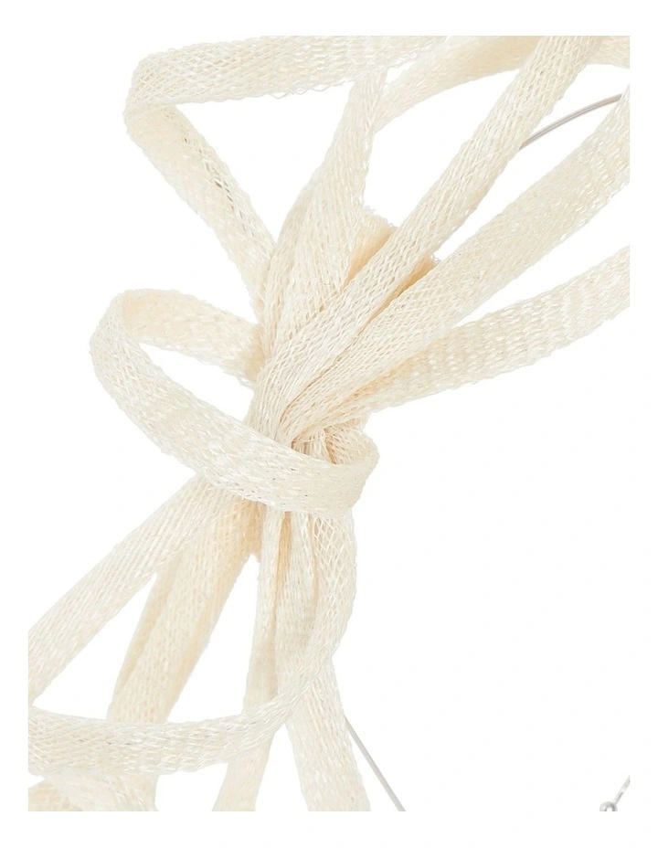 Sinamay Bow Fascinator in Cream image 3