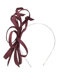 Sinamay Bow Fascinator in Red