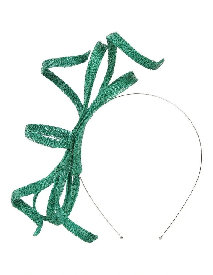 Sinamay Bow Fascinator in Green image 1