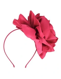 Large Flower On Headband in Raspberry