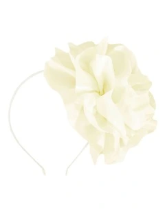 Large Flower On Headband in Ivory