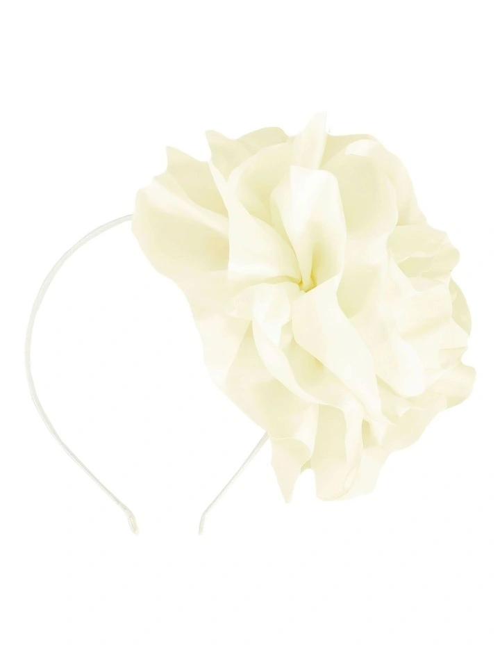 Large Flower On Headband in Ivory image 1