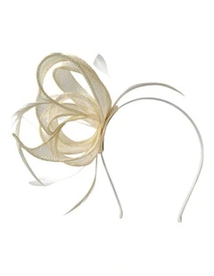 Sinamay Bow With Feathers Fascinator