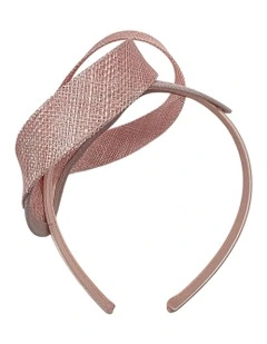 Double Sinamay Curve Fascinator in Pink