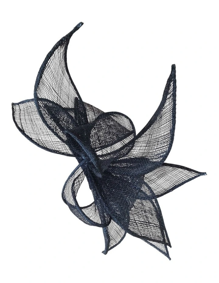 Sinamay Leaves Fascinator in Blue image 2