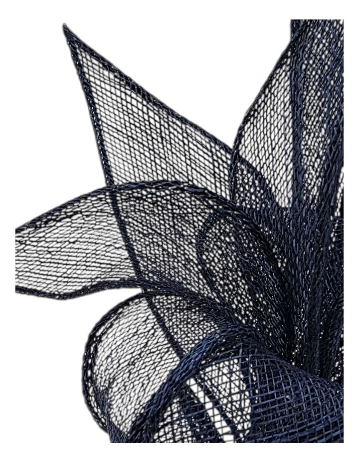 Sinamay Leaves Fascinator in Blue image 3