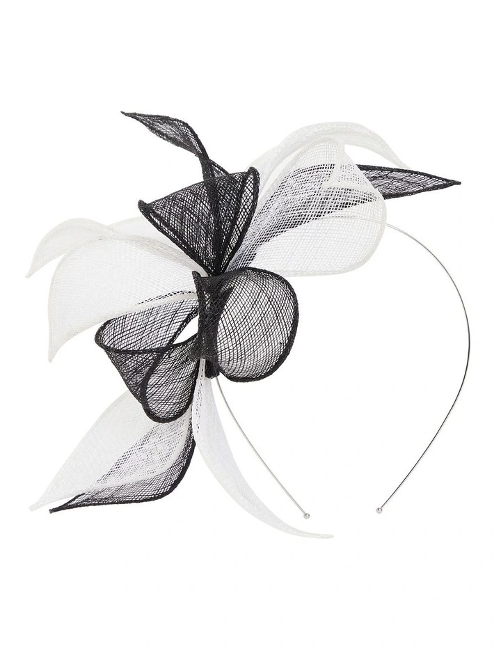 Sinamay Leaves Fascinator in Black image 1