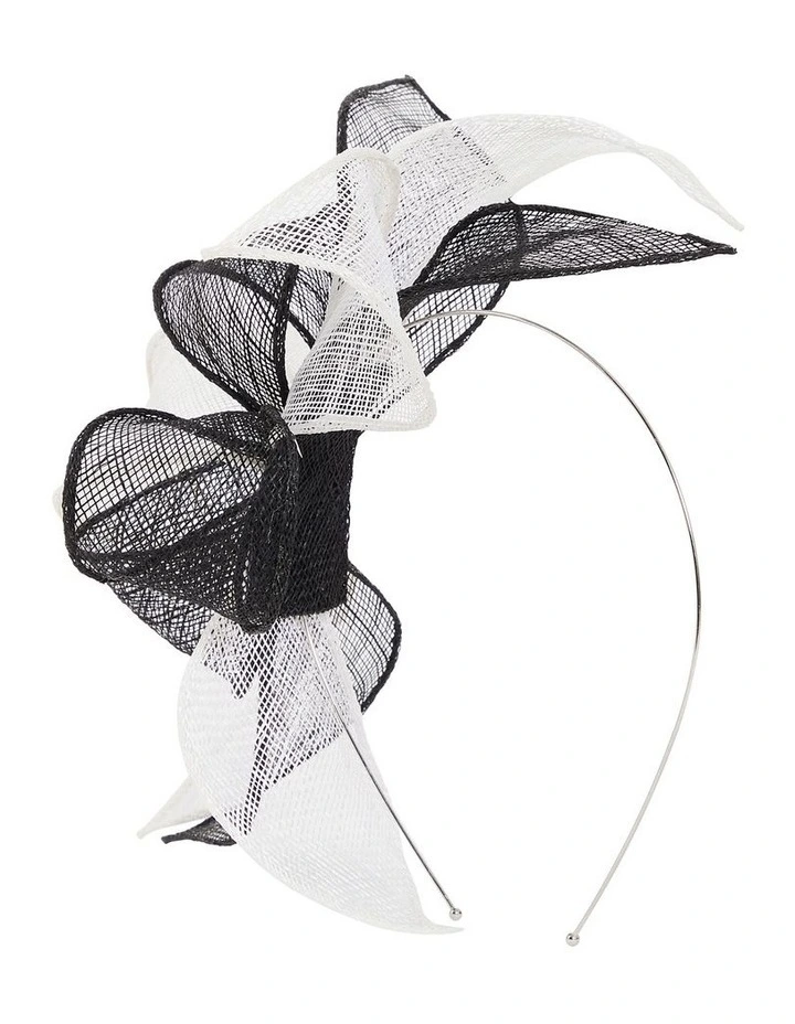 Sinamay Leaves Fascinator in Black image 2