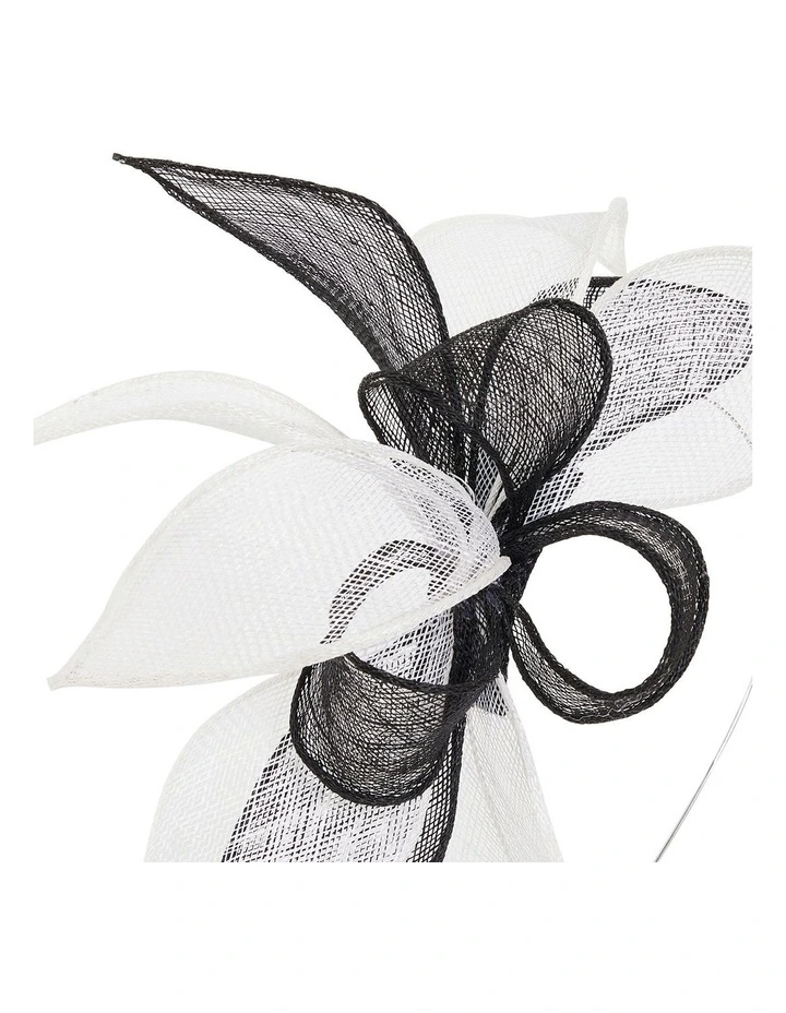 Sinamay Leaves Fascinator in Black image 3