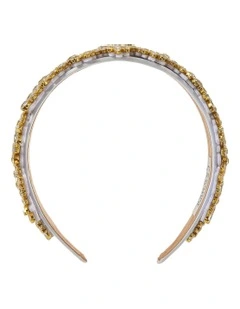 Jewelled Headband in Gold