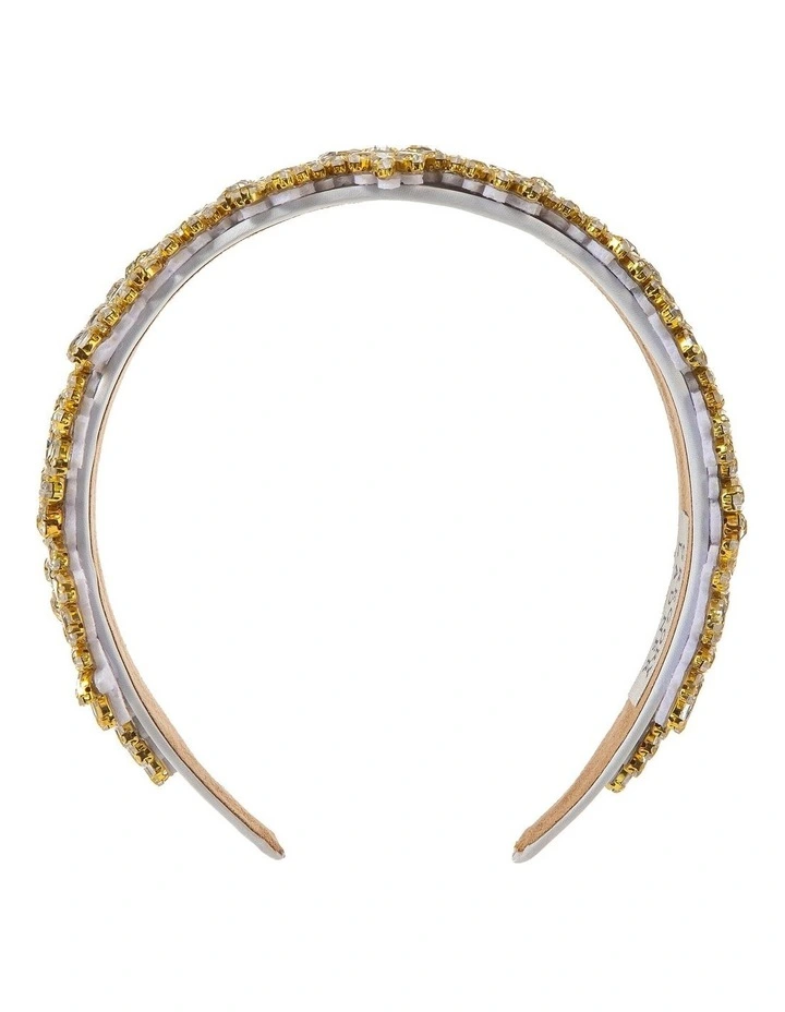 Jewelled Headband in Gold image 1