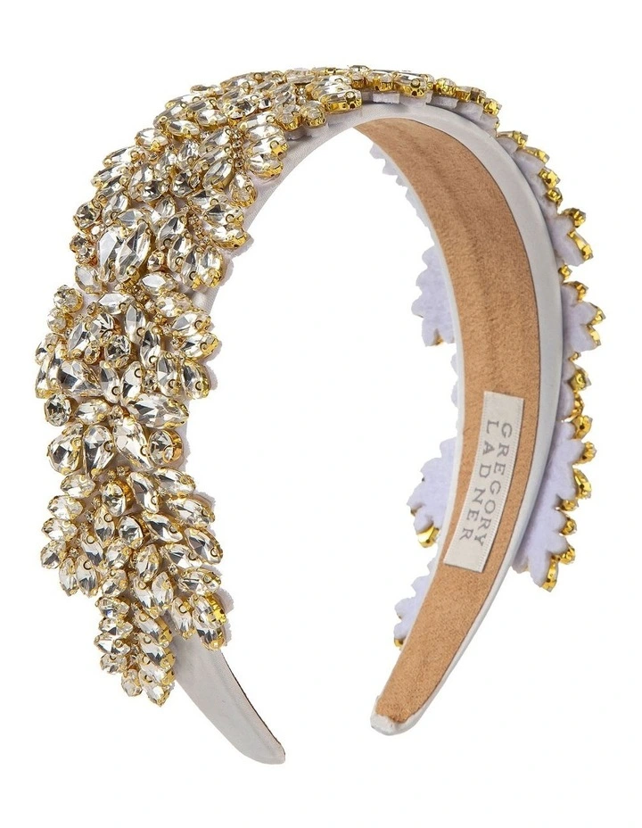 Jewelled Headband in Gold image 2