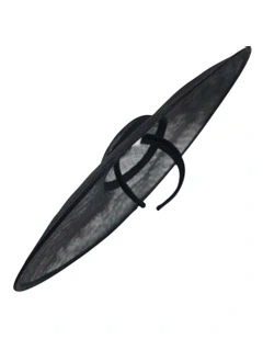 Large Sinamay Plate Fascinator in Black