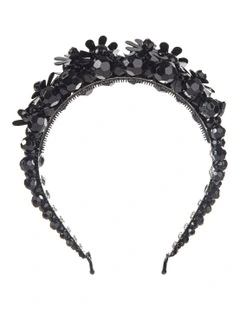Flower Headband in Black