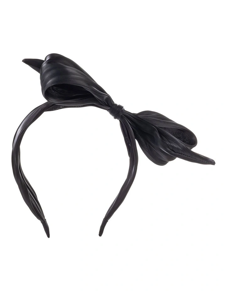 Bow Headband in Black image 1