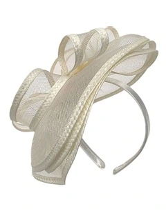 Crinoline Fascinator With Loops in Ivory