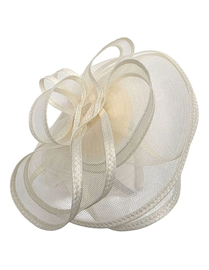 Crinoline Fascinator With Loops in Ivory image 2