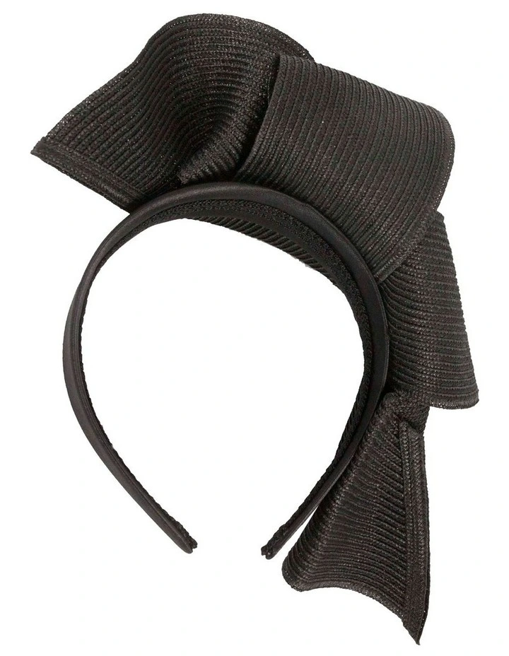 Elegant Wave Fascinator in Black image 4