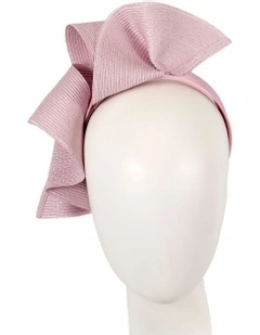Elegant Wave Fascinator in Dusky Pink