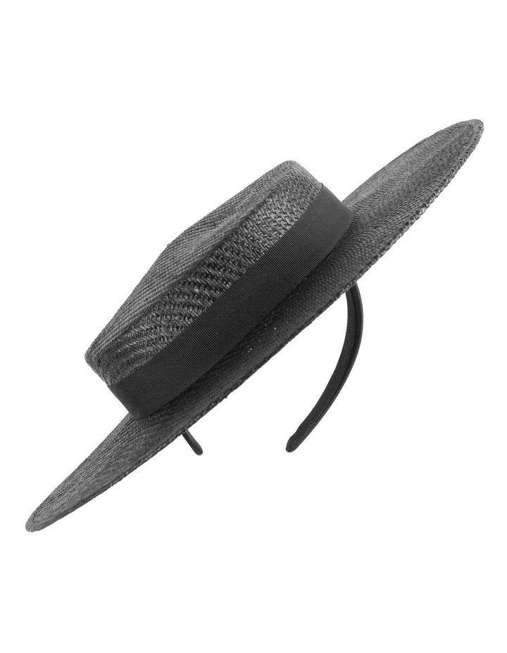 Boater Hat in Black image 2