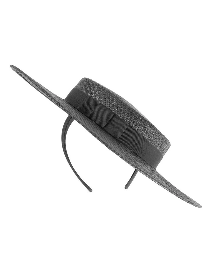 Boater Hat in Black image 3