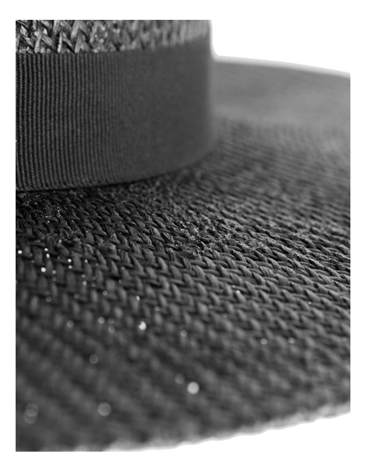 Boater Hat in Black image 4
