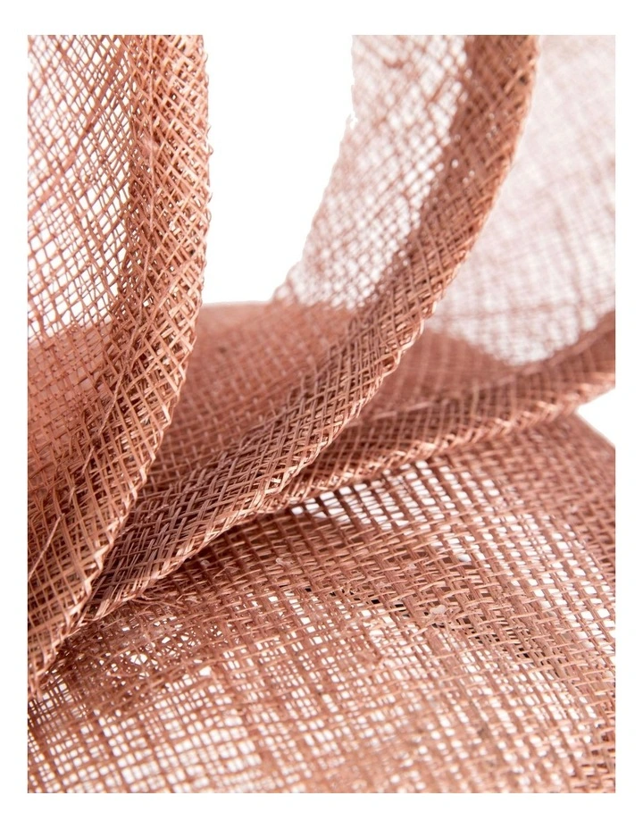 Sinamay Fascinator With Loops in Taupe image 4