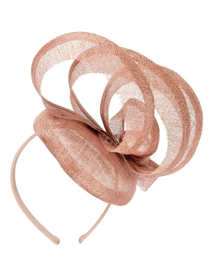 Sinamay Fascinator With Loops in Taupe image 5
