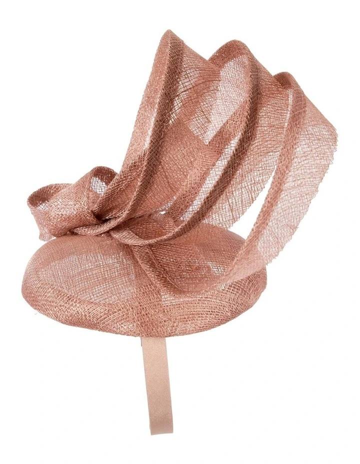 Sinamay Fascinator With Loops in Taupe image 6